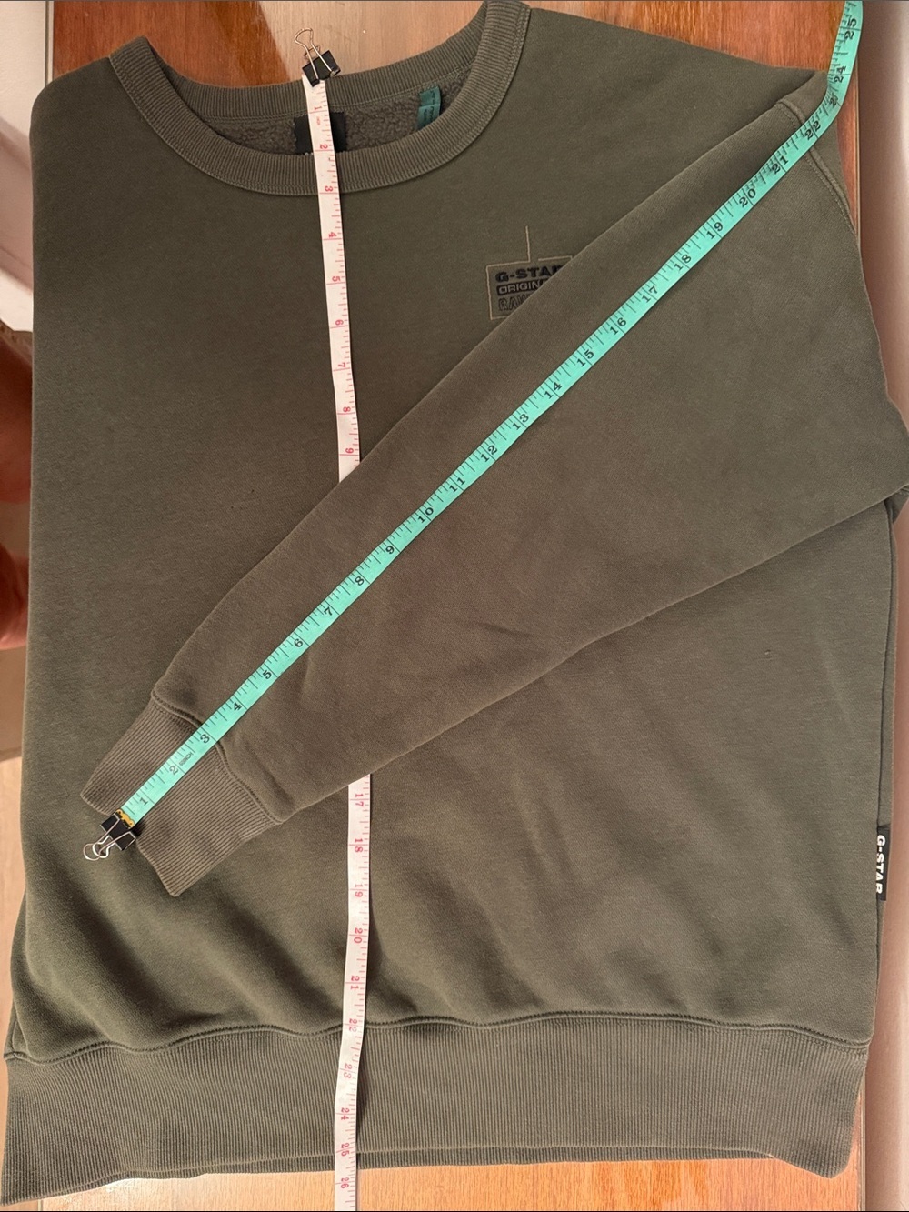 G-Star Raw Men's Olive Green Unisex Core Oversized Sweatshirt - Picture 12 of 13